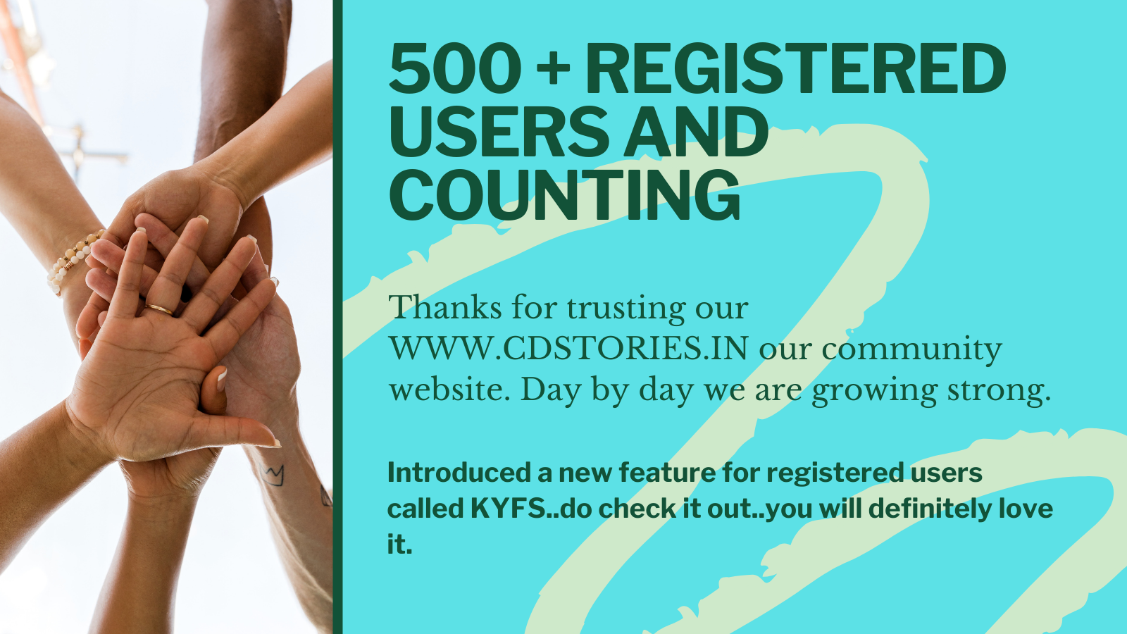500+ registered users and counting