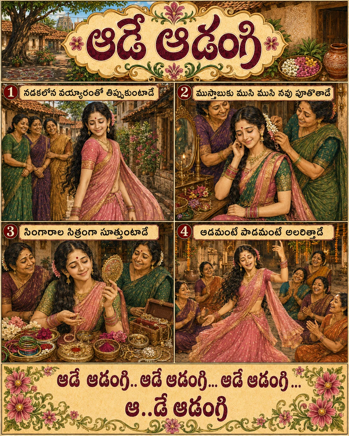 ఆడే ఆడంగి (మా అమ్మమ్మ నేర్పిన పాటకి రూప కల్పన) - Slide 5