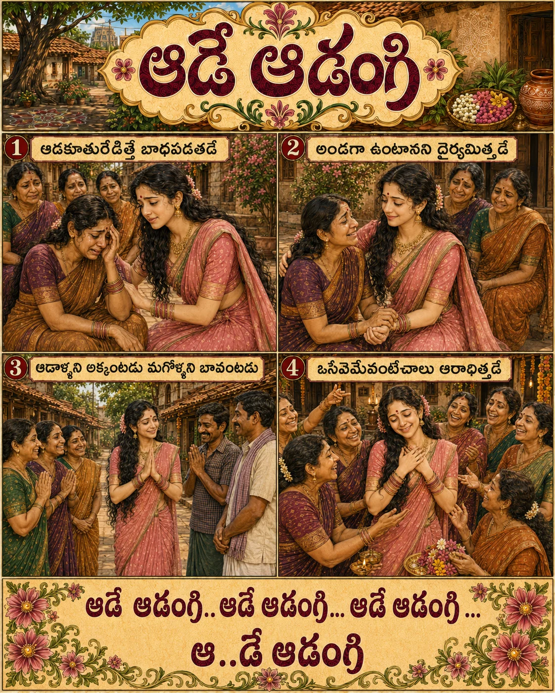 ఆడే ఆడంగి (మా అమ్మమ్మ నేర్పిన పాటకి రూప కల్పన) - Slide 6